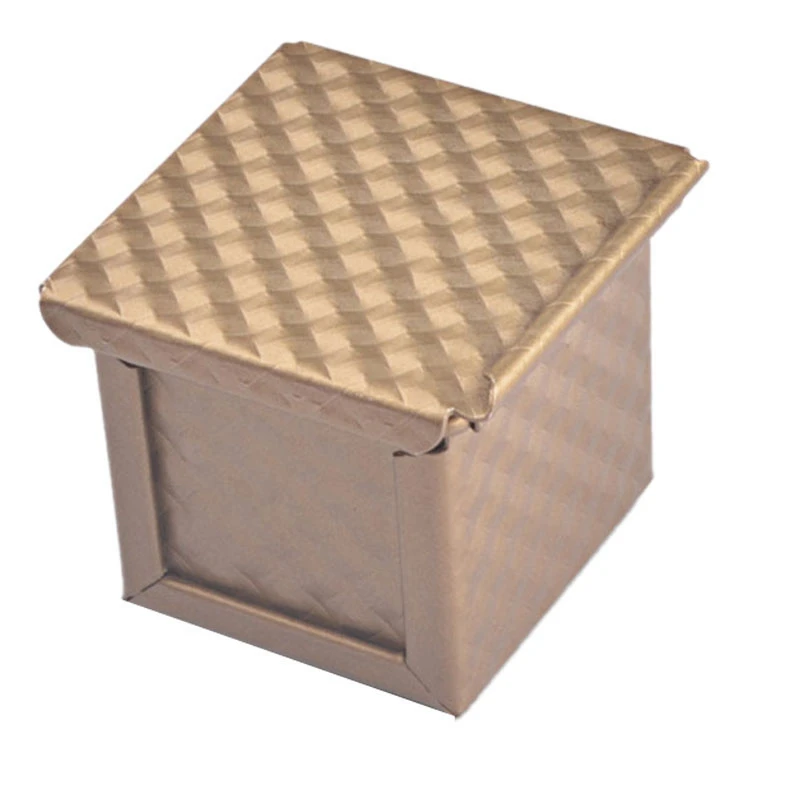6X Kvadratnih Štruca Ponev S Pokrovom Toast Plesni Kruh Pan Pullman Štruca Ponev S pokrovom Non-Stick Mini Vodo Cube Toast Polje Slike 3