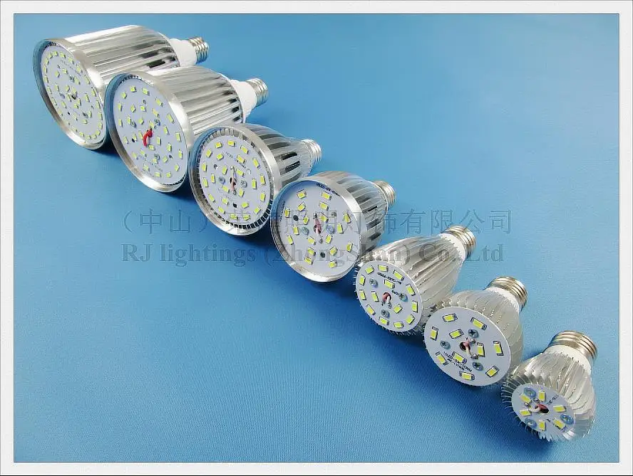 aluminij SMD5730 LED žarnice LED mehurček žogo žarnica svetu luč, svetilka 3W 5W 7W 9W 12W 15W 18W AC85-265V E27 visoke kakovosti, visoko, svetlo Slike 3