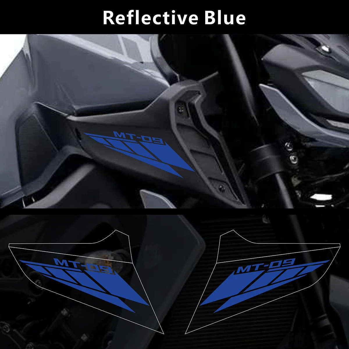 AnoleStix Reflektivni Motocikel Logotip Nastavite Emblem Nalepke Za YAMAHA MT09 MT-09 SP 2017 2018 2019 2020 Slike 1