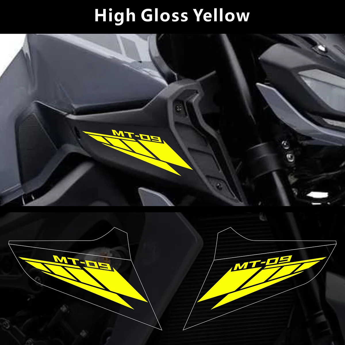 AnoleStix Reflektivni Motocikel Logotip Nastavite Emblem Nalepke Za YAMAHA MT09 MT-09 SP 2017 2018 2019 2020 Slike 4