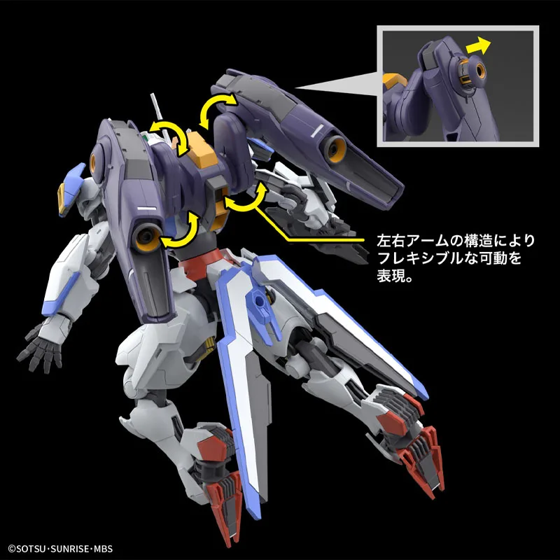 Bandai Resnično Čarovnica Iz Srebra Anime Slika HG 1/144 Gundam Mirasoul Letalske Enote Anime Akcijska Figura, Sestavljanje Modela Igrača Slike 5