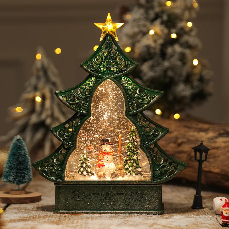 Božični okraski za božično drevo star človek, snežinka darilo dobave music box sijaj Slike 2