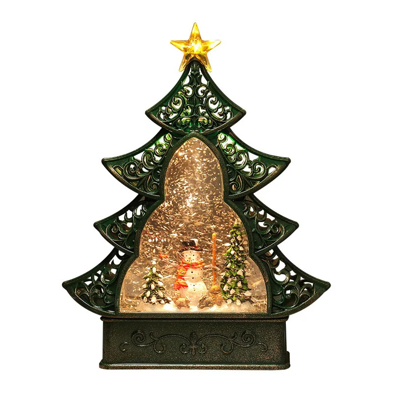 Božični okraski za božično drevo star človek, snežinka darilo dobave music box sijaj Slike 4