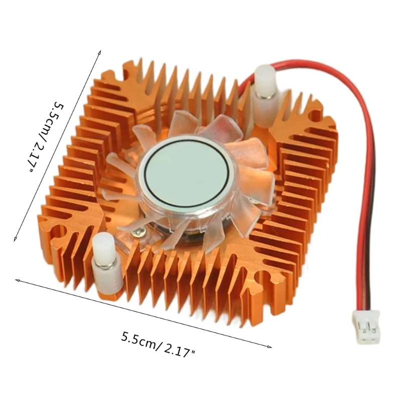 CPU Grafika Heatsink Čipu IC, Hlajenje Z Ventilatorjem 12V Hladilnik Hladilnik hladilnega telesa U4LD Slike 5