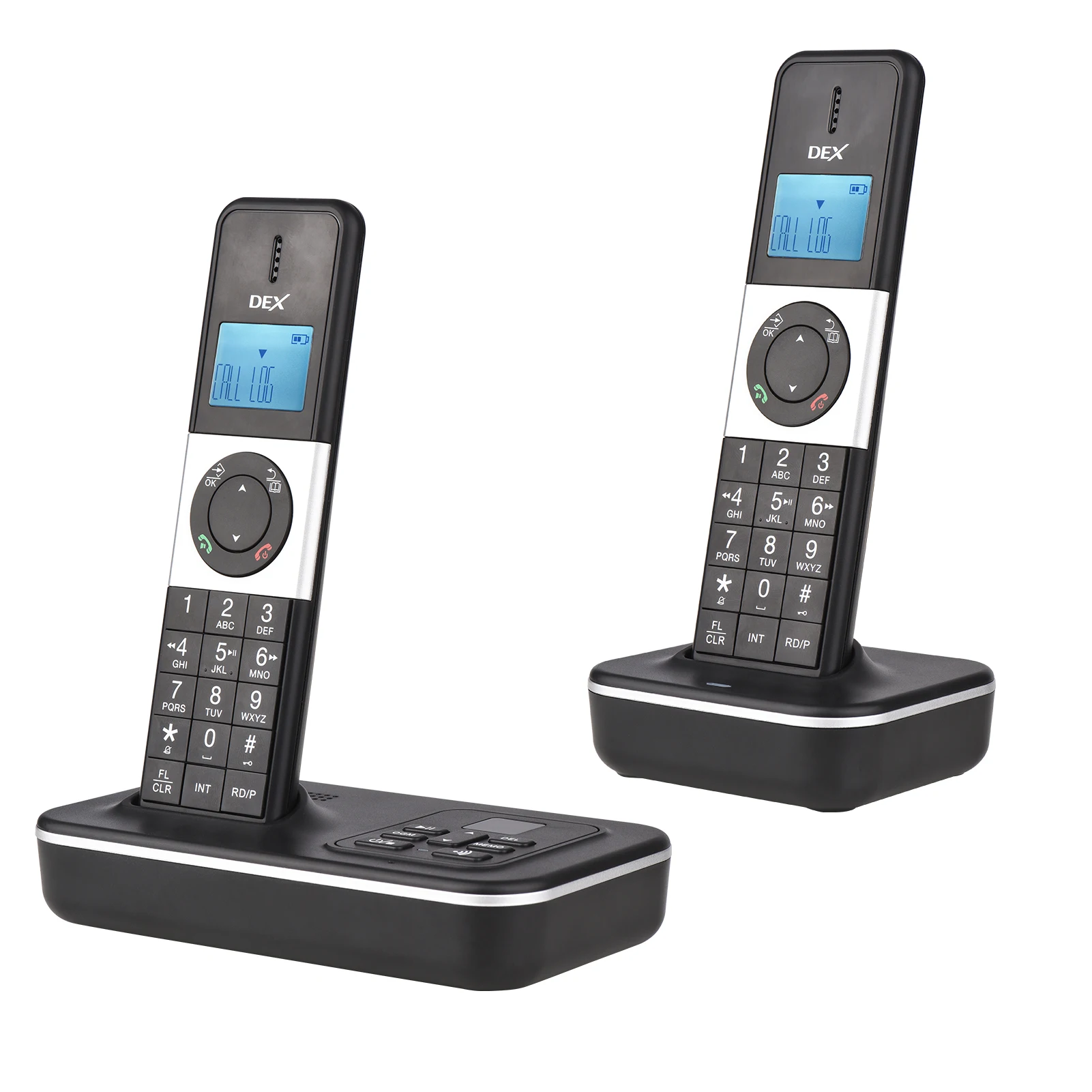D1002 TAM-D 2-Telefon, Brezžični Telefon z odzivnikom ID Klicatelja/Čakajoči Klic 1.6 palčni LCD Podporo 16 Jezikih Slike 0