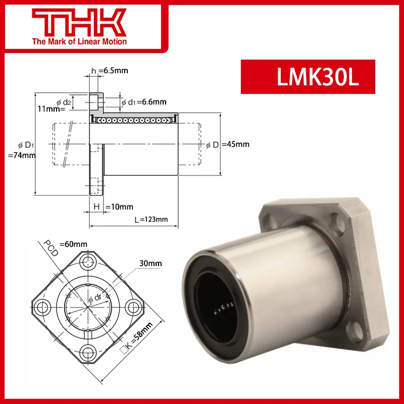 Izvirno Novo THK linearni tulko LMK LMK30L LMK30LUU linearnih ležajev Slike 1