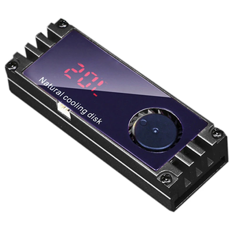 M2 SSD Heatsink Hladnejše Temperature OLED Digitalni Prikaz M. 2 2280 NVME SSD Solid State Trdi Disk Radiator Toploto Črna Slike 0