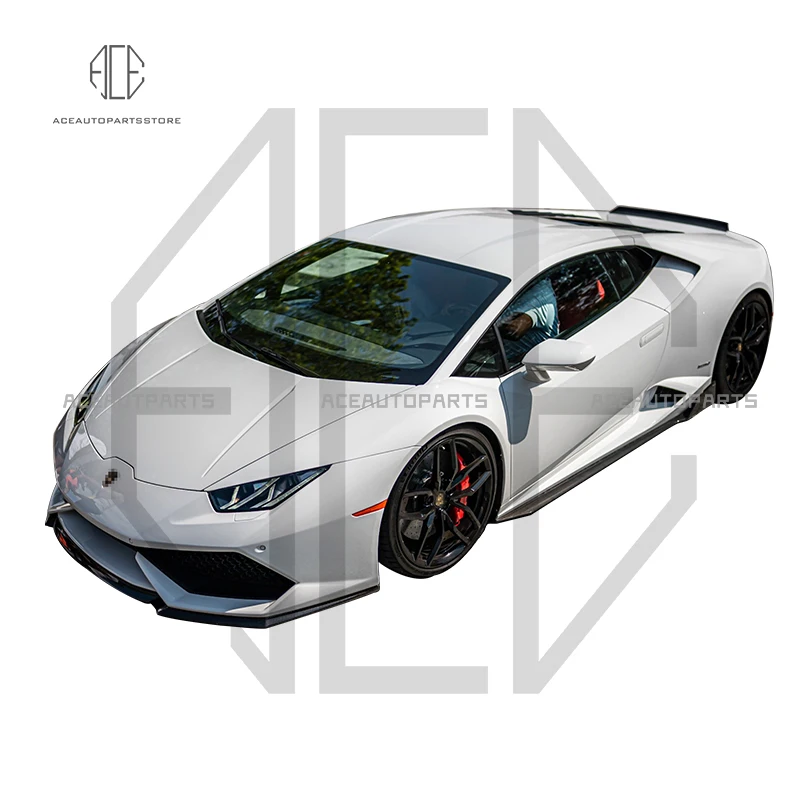 Ogljikovih Vlaken Spredaj Ustnice odbijača za Lamborghini Huracan LP580 LP610 nadgradnja V slogu bodykit Slike 2