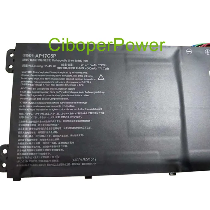 Originalna kakovost AP17C5P baterija za 500 PH517-51 PH517-61 15.4 V 74W Slike 1