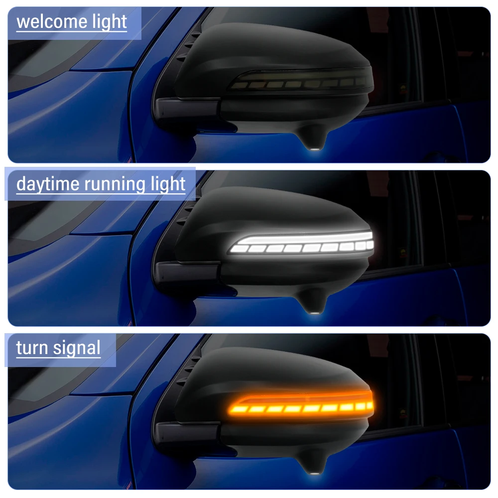 Strani Rearview Mirror Montažo LED Vključite signal Za Toyota Hilux Revo Rocco 2015-2023 Modeli 4x4 Avto Styling Pribor 2PCS Slike 4