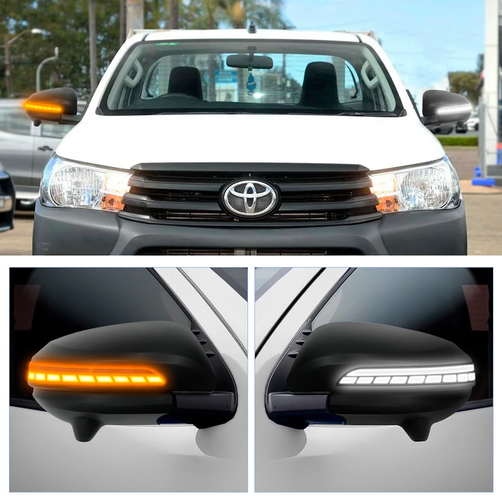 Strani Rearview Mirror Montažo LED Vključite signal Za Toyota Hilux Revo Rocco 2015-2023 Modeli 4x4 Avto Styling Pribor 2PCS Slike 5